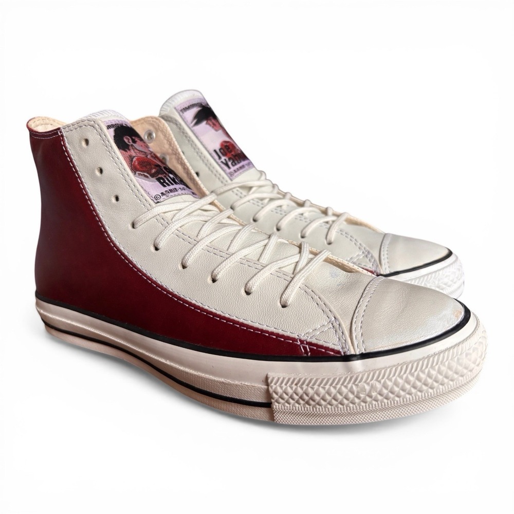 Ashita No Joe/Tomorrow Joe Converse , Leather Red/White , Men's Size US 8 RARE!! - Picture 2 of 12